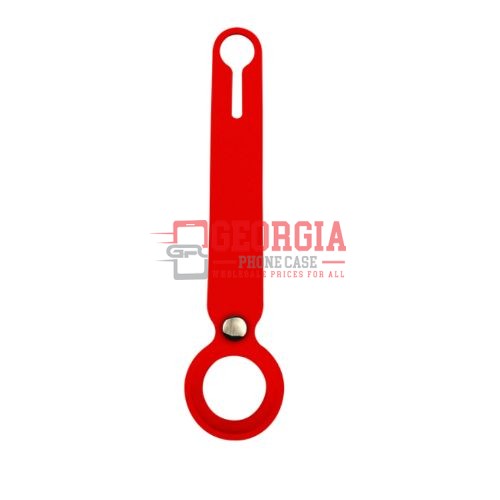 D5019 – Apple AirTag Red Silicone Case AirLoop Protection Key Chain Holding Case for {Retail Packaging} – Georgia Phone Case