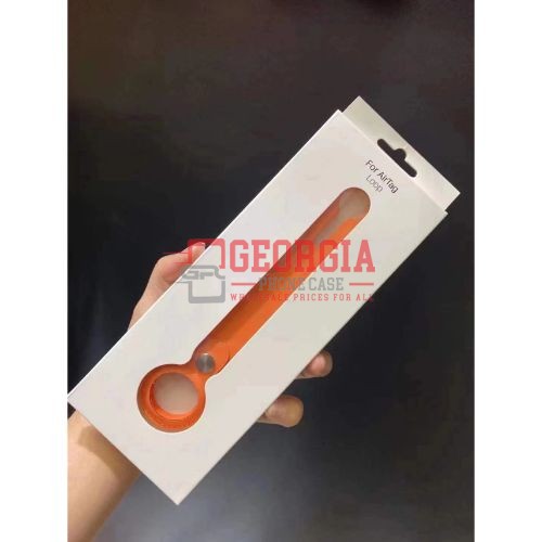 D5021 – Apple AirTag Orange Silicone Case AirLoop Protection Key Chain Holding Case for {Retail Packaging} – Georgia Phone Case