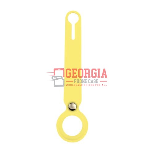 D5022 – Apple AirTag Yellow Silicone Case AirLoop Protection Key Chain Holding Case for {Retail Packaging} – Georgia Phone Case