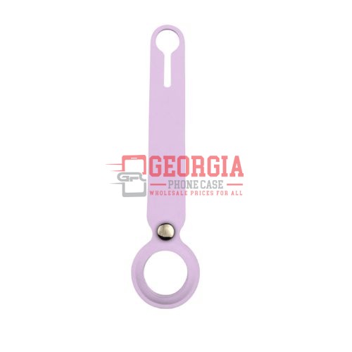 D5020 – Apple AirTag Light Purple Silicone Case AirLoop Protection Key Chain Holding Case for {Retail Packaging} – Georgia Phone Case