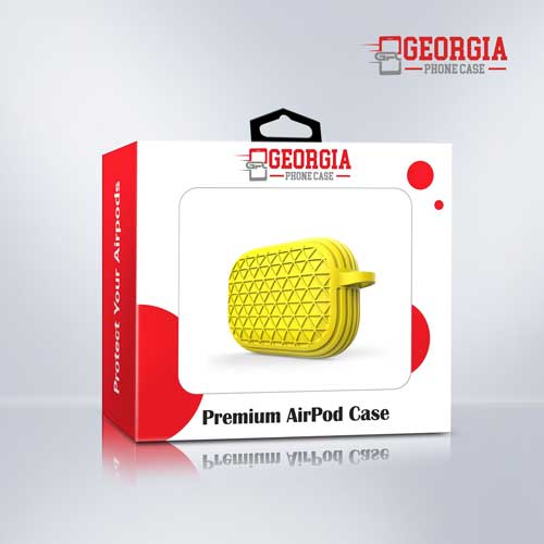 D2-Yellow Apple AirPod Pro Silicone Cover Case Pouch With Anti-dust Plug key chain Shockproof – Georgia Phone Case