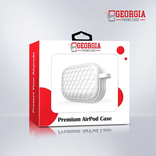 D5-White Apple AirPod Pro Silicone Cover Case Pouch With Anti-dust Plug key chain Shockproof – Georgia Phone Case