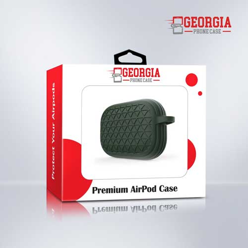D6-Green Apple AirPod Pro Silicone Cover Case Pouch With Anti-dust Plug key chain Shockproof – Georgia Phone Case