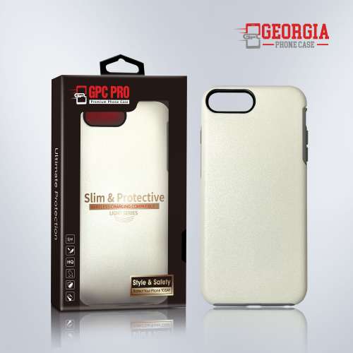 D8803 – White Apple iPhone 7/8/SE 2022/2020 4.7 inch Slim & Protective Custom Phone case Drop Proof Tested Light Series, Retail Box Packaged- GPC PRO