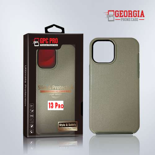D8812 – Grey Apple iPhone 13 Pro 6.1 inch Slim & Protective Custom Phone case Drop Proof Tested Light Series, Retail Box Packaged- GPC PRO