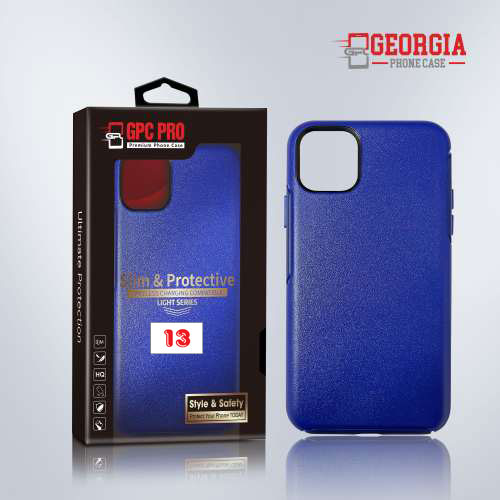 D8811 – Blue Apple iPhone 13 6.1 inch Slim & Protective Custom Phone case Drop Proof Tested Light Series, Retail Box Packaged- GPC PRO