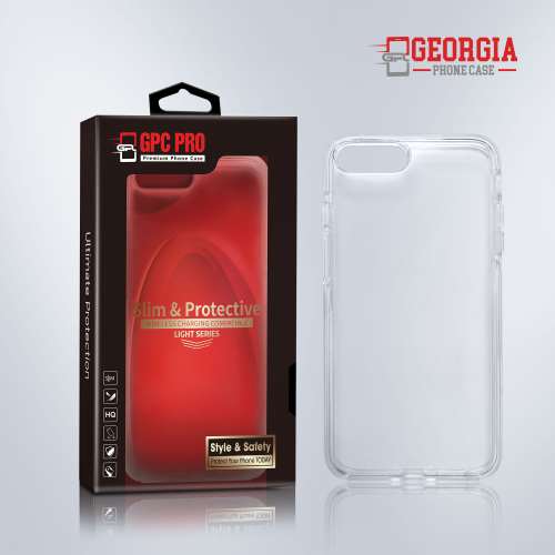 D8820 – Clear Apple iPhone 7 Plus/8 Plus 5.5 inch Slim & Protective Custom Phone case Drop Proof Tested Light Series, Retail Box Packaged- GPC PRO
