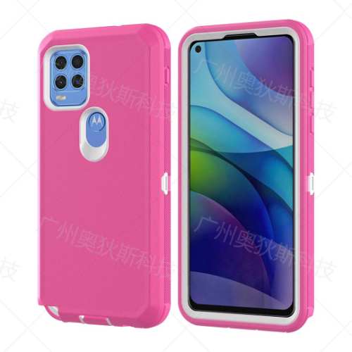 D5-Pink 6.4 inch Moto G Stylus 5G (2021) XT2131 Hybrid Robot Hard Case With Belt Clip Heavy Duty Back Cover Defender Style – Georgia Phone Case