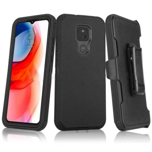 D1-Black 6.5 inch Moto G10/G30 Hybrid Robot Hard Case Heavy Duty Back Cover Defender Style – Georgia Phone Case
