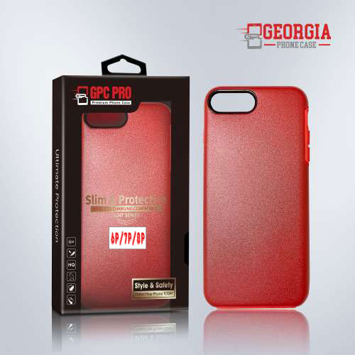 D8804 – Red Apple iPhone 7 Plus/8 Plus 5.5 inch Slim & Protective Custom Phone case Drop Proof Tested Light Series, Retail Box Packaged- GPC PRO