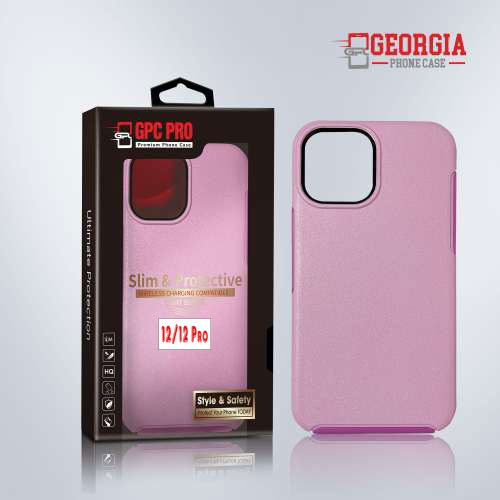 D8802 – Pink Apple iPhone 12 Pro/12 6.1 inch Slim & Protective Custom Phone case Drop Proof Tested Light Series, Retail Box Packaged- GPC PRO