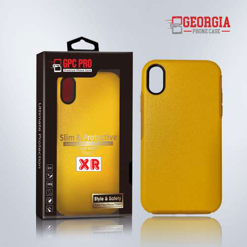 D8807 – Yellow Apple iPhone XR 6.1 inch Slim & Protective Custom Phone case Drop Proof Tested Light Series, Retail Box Packaged- GPC PRO