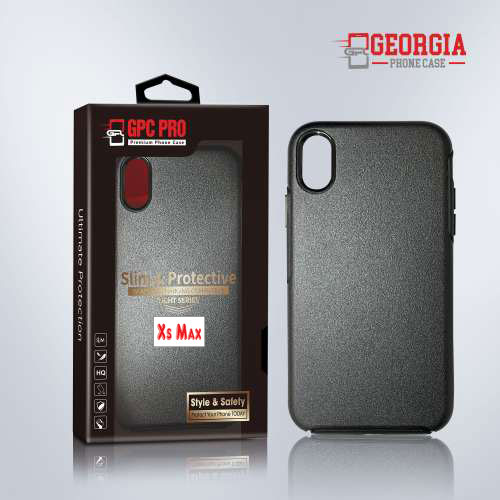D8800 – Black Apple iPhone XS Max 6.5 inch Slim & Protective Custom Phone case Drop Proof Tested Light Series, Retail Box Packaged- GPC PRO