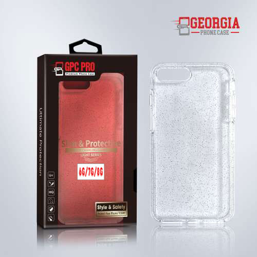 D8820 – Clear Apple iPhone 7/8/SE /2022/2020 4.7 inch Slim & Protective Custom Phone case Drop Proof Tested Light Series, Retail Box Packaged- GPC PRO