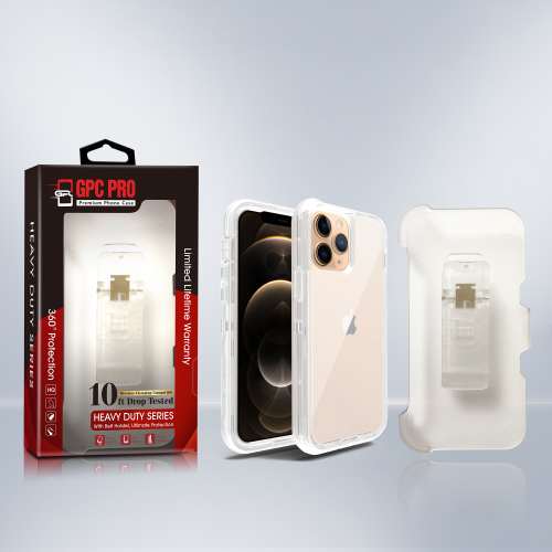 D8865 – Clear Apple iPhone 13 Pro 6.1 inch Heavy Duty Case Shockproof Back Cover Retail Package – Georgia Phone Case