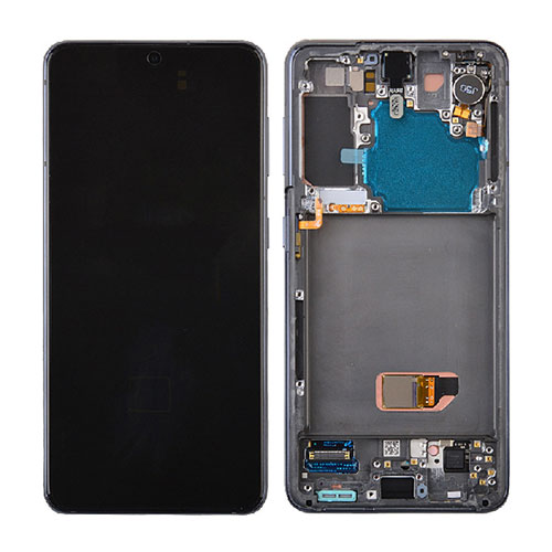 D15801 – Gray OLED Screen Digitizer Assembly with Frame for Samsung Galaxy S21 5G – Georgia Phone Case