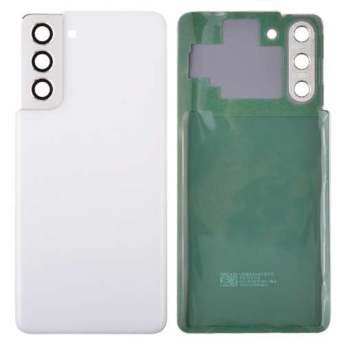 D15797 – White Back Cover with Camera Glass Lens and Adhesive Tape for Samsung Galaxy S21 5G – Georgia Phone Case