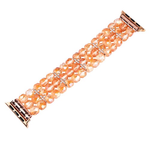 D206-Luxury Jewelry Wristband Elastic Stretch strap For Apple iWatch 42mm/44mm/4…