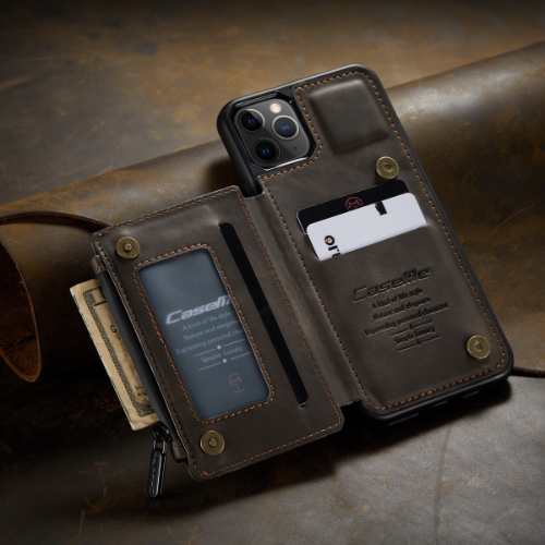 D348 – iPhone 12 Pro Max 6.7inch Luxury Leather Flip Case For With RFID Zipper Credit Card Slot Wallet Cover – Georgia Phone Case