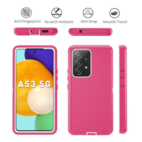 D367 – Pink Samsung Galaxy A53 5G 6.5 inch 2 in 1 Hybrid Robot Hard Case Heavy Duty Back Cover Defender Style (No Clip) NCO – Georgia Phone Case