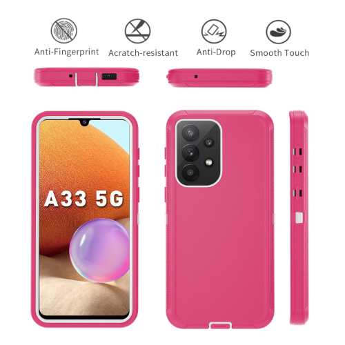 D367 – Pink Samsung Galaxy A33 5G 6.4 inch 2 in 1 Hybrid Robot Hard Case Heavy Duty Back Cover Defender Style (No Clip) NCO – Georgia Phone Case