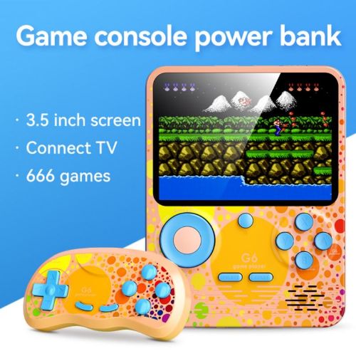 D86491 G7 Retro Video Game Console Built-in 666 Games AV Out Pocket Handheld Ultra-Thin Portable Dual Player Large Screen Gaming