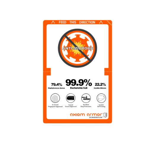 D73 – Axiom Armor™ Anti-Microbe ScreenFilm™ Screen Protectors – 20 Pack – Medium (Screens Up to 10.5”) – (This item will ship separately from another warehouse)