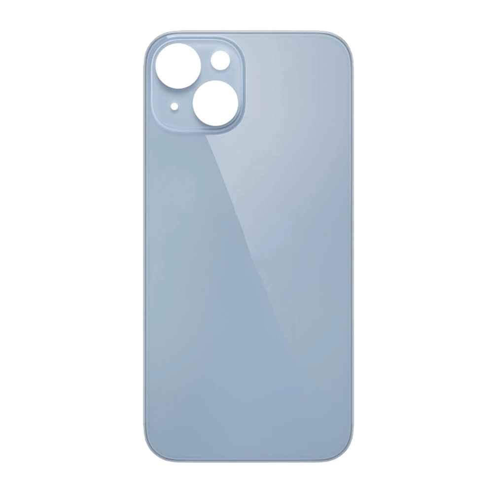 D1610 Blue Big Hole Back Glass With Steel Plate(No Small Parts included) Compatible For iPhone 14– Georgia Phone Case