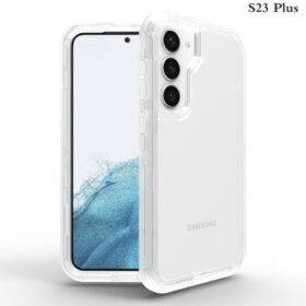 D11- Clear 6.6 inch Samsung Galaxy S23 Plus 5G Robot Hard Case Heavy Duty Back Cover - Georgia Phone Case