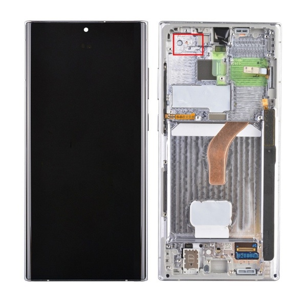 D13989 – White Samsung Galaxy S22 Ultra 6.8 inch LCD Screen Digitizer Assembly with Frame – Georgia Phone Case
