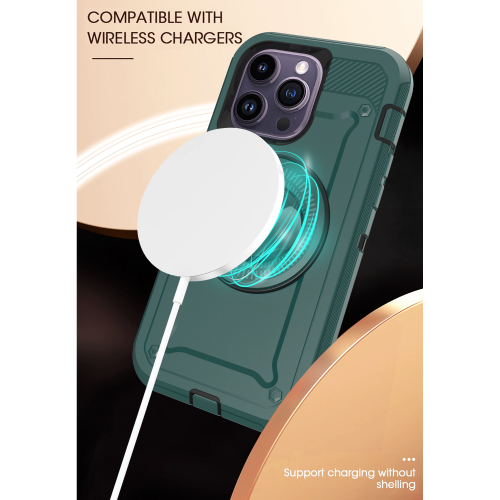 D375 – Green Apple iphone 14 Pro 6.1inch Magnet Charger Heavy Duty Case 3 …