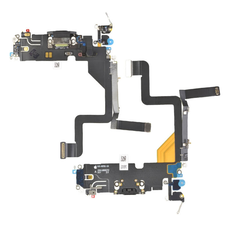 D7226 – iPhone 14 Pro Charging Port with Flex Cable Black– Georgia Phone Case