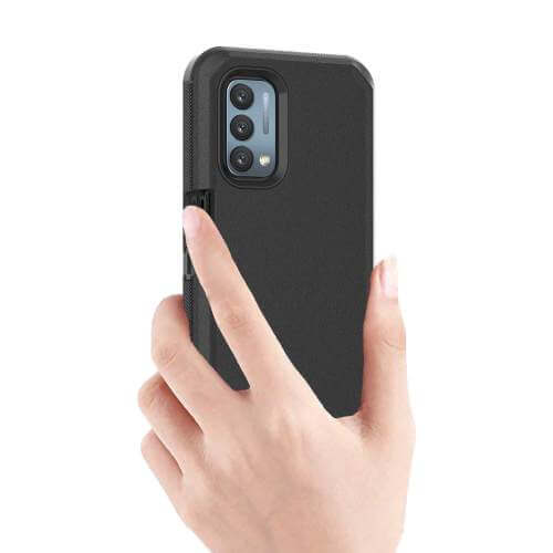D365 - Black One Plus Nord N200 5G 6.49 inch 2 in 1 Robot Hard Case Heavy Duty Back Cover (No Clip) – Georgia Phone Case - Image 3