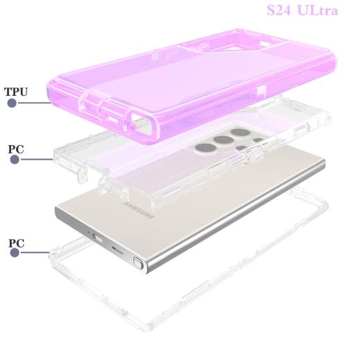 D14-Tinted Purple Clear 6.78inch Samsung Galaxy S24 Ultra Robot Hard Case Heavy Duty Back Cover - Georgia Phone Case - Image 3