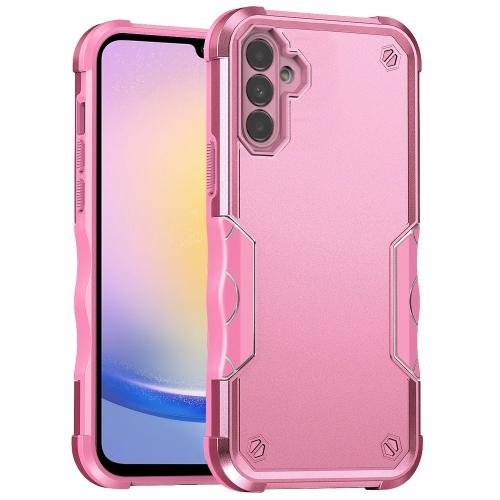 D467 – Pink Galaxy A25 6.50 inches 2 in 1 Hybrid Robot Hard Case Heavy Duty Back Cover Defender Style – Georgia Phone Case