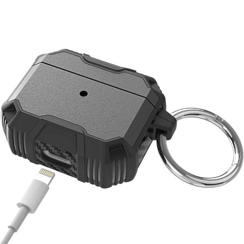 D1 – Black AirPods Pro2 (2022 2nd Version) Tough Heavy Duty Hybrid Case Co…