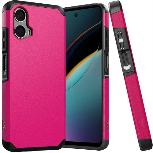 D364-Hot Pink Moto G 5G (2024) XT2417 Tough Strong Hybrid (Magnet Mount Friendly) Case Cover- Georgia Phone Case