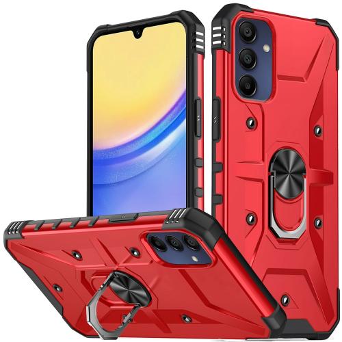 D30-Red Samsung Galaxy A26 5G 6.7 inch Lone Unique Magnetic Ring Stand Hybrid &#…