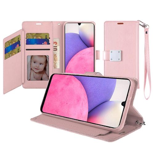 D732- Rose Gold iPhone 15 Plus Wallet ID Card Holder Case Cover – Georgia Phone Case