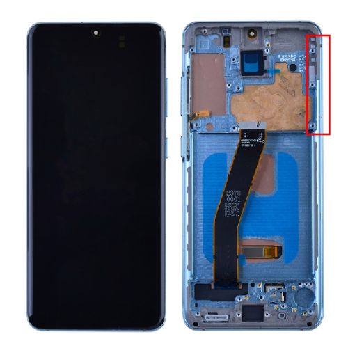 D5514 – Cosmic Gray OLED Screen Digitizer with Frame Replacement for Samsung Galaxy S20 5G G981 (Aftermarket)(1:1 Size) – Georgia Phone Case