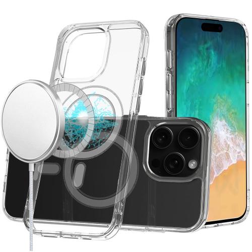 D44-iPhone 16 Pro Max 6.9 inch Clear Thick Transparent [Magnetic Circle] Shockpr…