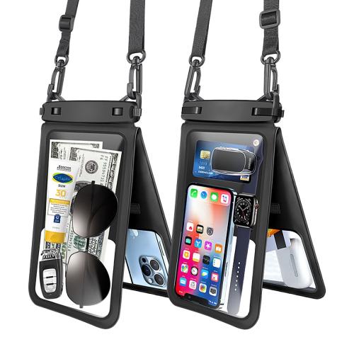 D304-Double Sided Black Waterproof Phone Pouch for Phones up to 9.5 inches &#821…