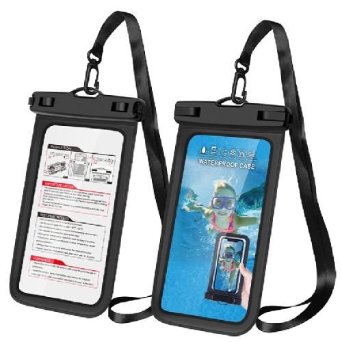 D301 – Black Waterproof Phone Pouch for Phones up to 7.5 inches – Ge…