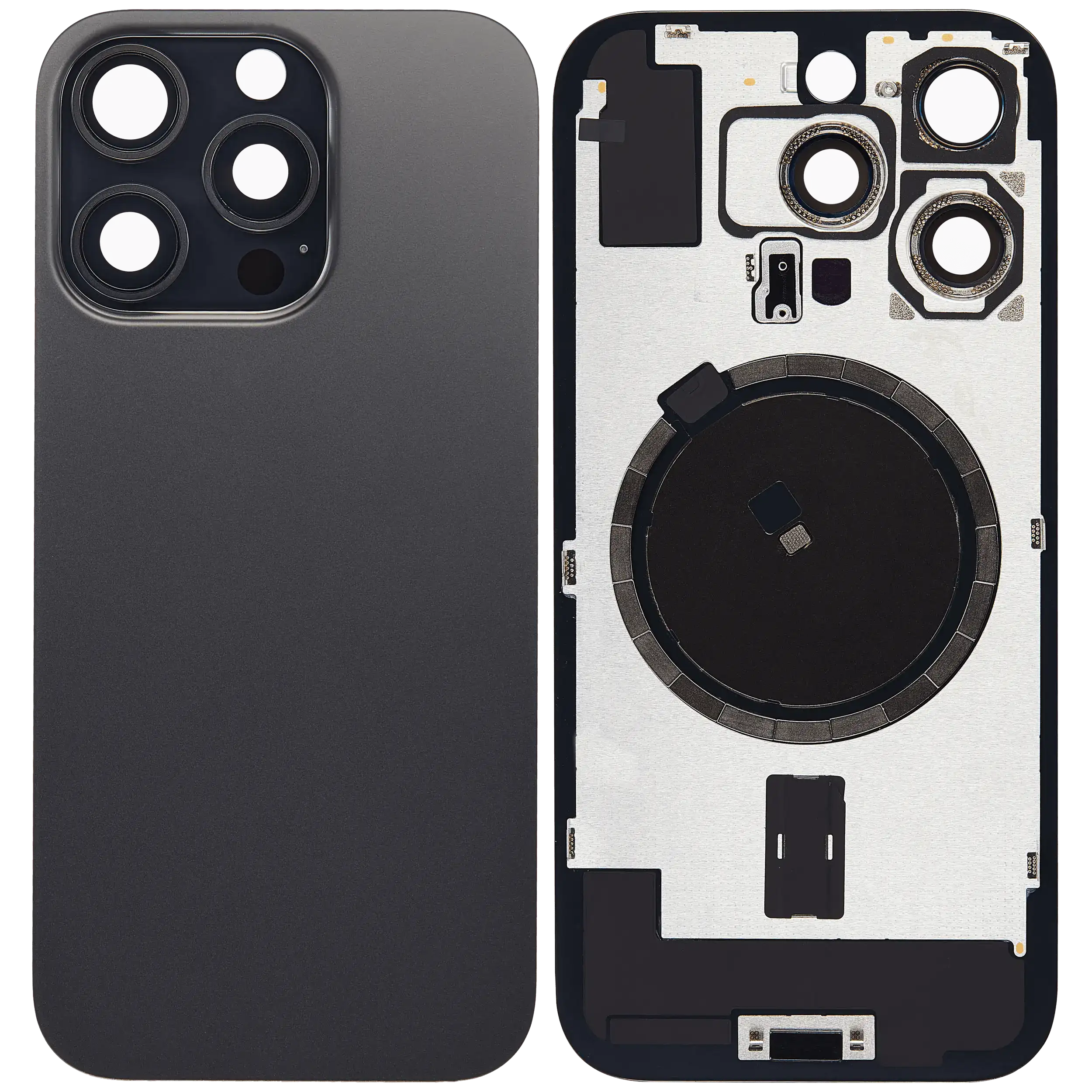 D58376 – Black Titanium Back Glass With Steel Plate With  Magnet Pre-Insta…