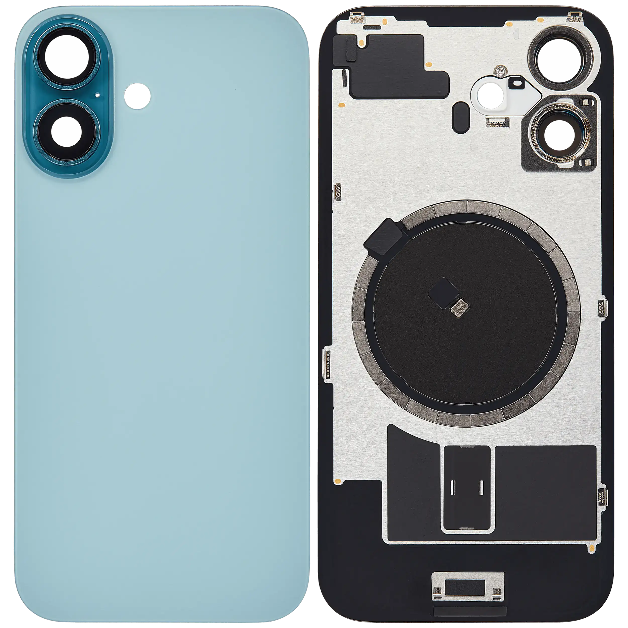 D58369 – Teal Back Glass With Steel Plate With  Magnet Pre-Installed Compa…