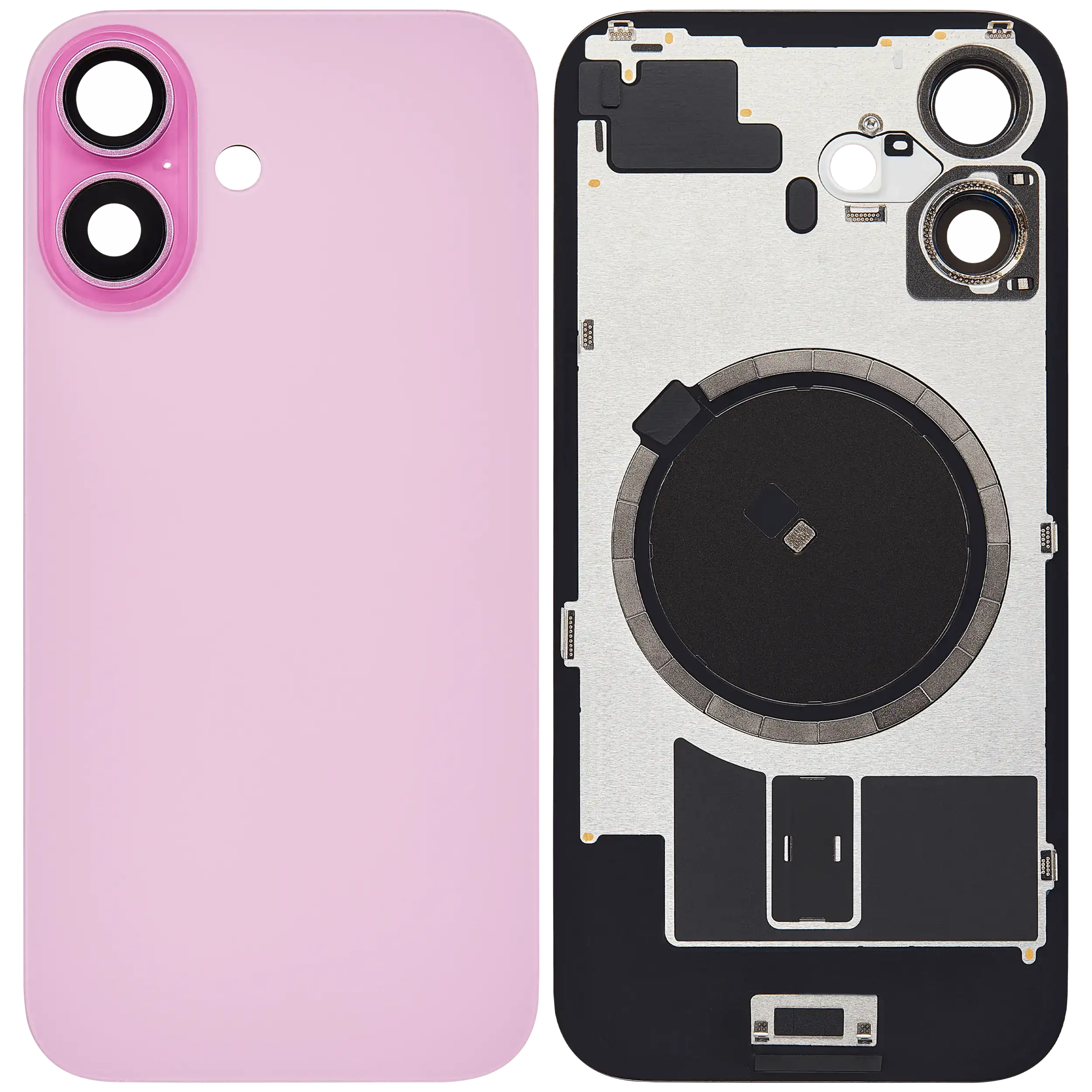 D58371 – Pink Back Glass With Steel Plate With  Magnet Pre-Installed Compa…