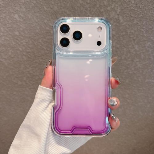 D71-Light Cyan Purple iPhone 17 Pro Max 6.9 inch 3in1 Two Tone Shockproof Transp…