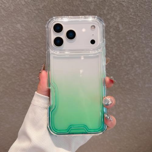 D75 -Light White Green iPhone 17 Pro Max 6.9 inch 3in1 Two Tone Shockproof Trans…
