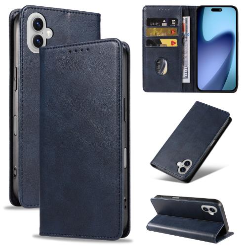 D50-Black iPhone 17 Air 6.6 inch Wallet Premium PU Vegan Leather ID Card Money H…