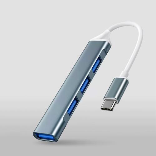 D996 – Gray 4-Port USB C to USB Hub, Aluminum Type C to USB A 3.0 Adapter,…